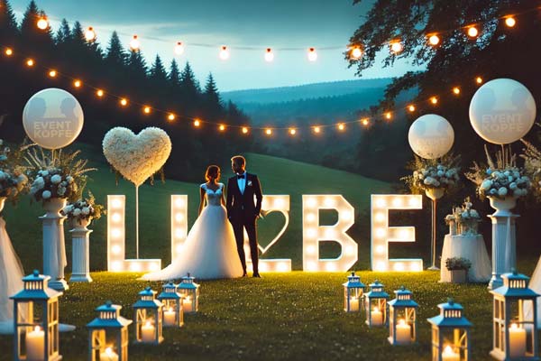 Leucht Buchstaben LED Hochzeit Event Ausstattung